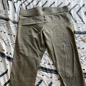Olive green crop leggings